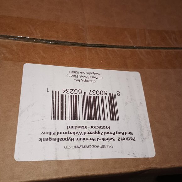 NEW SafeRest Cotton Terry Pillow Protector, Breathable, Standard 2 Pack White - Picture 6 of 8